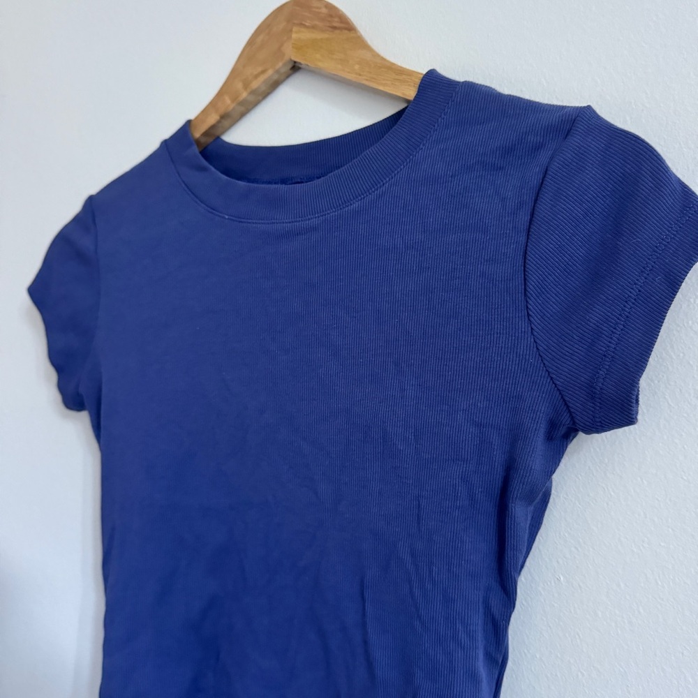 Madewell Supima Rib Crop Tee Size XS - Picture 3 of 5
